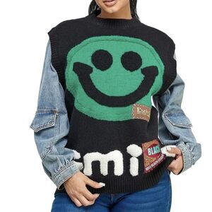 MCC.Home  Streetwear Sweater with cargo denim sleeves, Size S/M